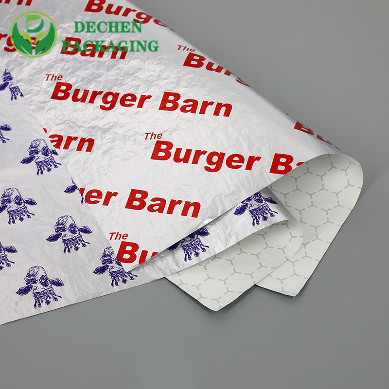 Feuille d'aluminium hamburger emballage nid d'abeille isolation papier aluminium